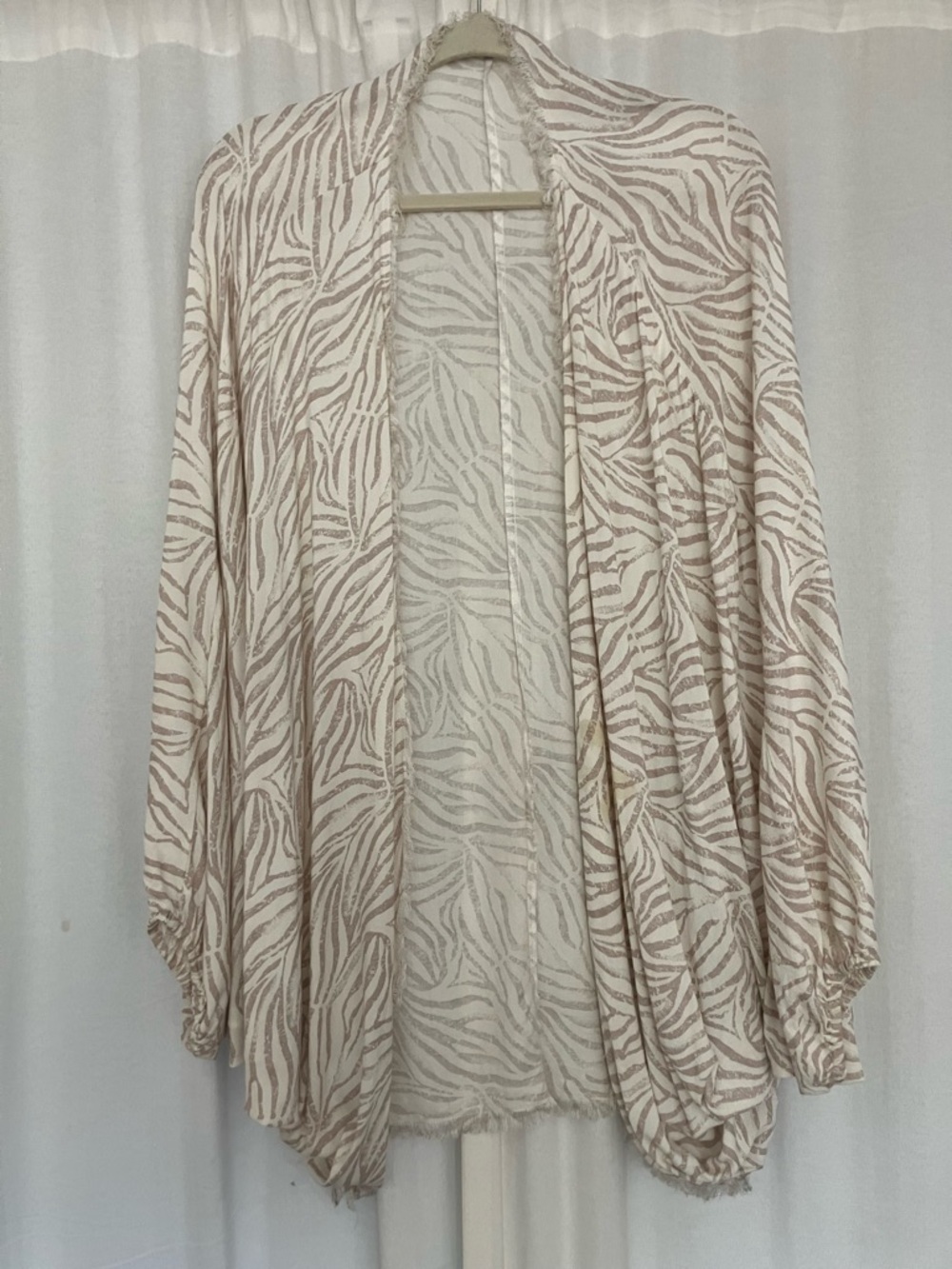 Tan Zebra Print Flowy Top
